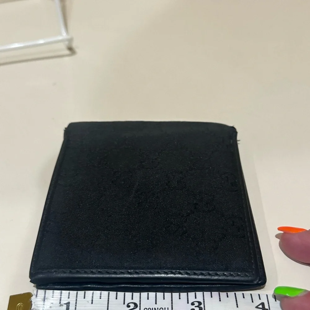Gucci Black Monogrammed Men’s Bifold Wallet